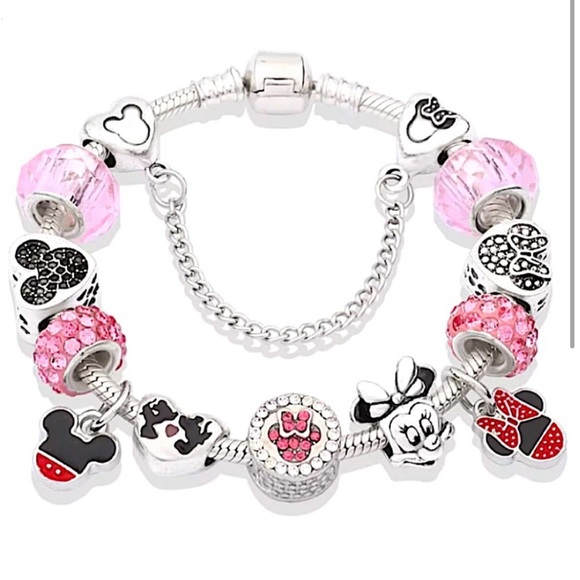 - Disney Mickey Minnie Mouse Charm Bracelet - Picture 2 of 5